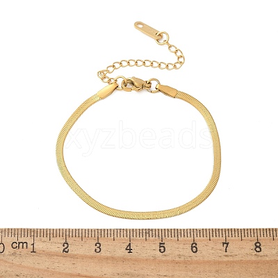 304 Stainless Steel Snake Chain Bracelets for Women Men STAS-S157-36B-G-1