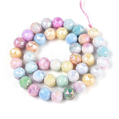 Anti-Tarnish Electroplate Glass Beads Strands X-GLAA-N010-10mm-02-1