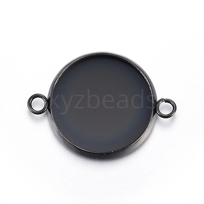 Stainless Steel Cabochon Connector Settings STAS-L211-04C-B-1