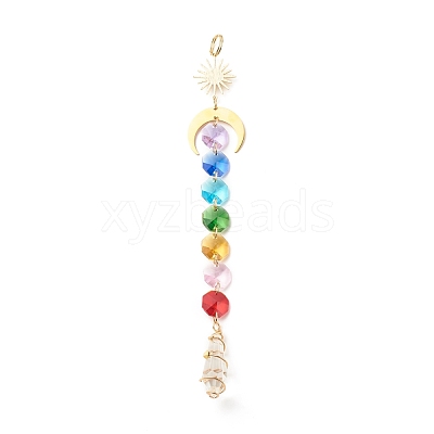 Sun Catcher Pendant Decorations HJEW-JM00670-1