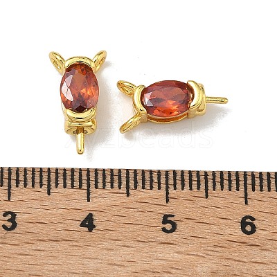 Brass Pave Single Cubic Zirconia Peg Bails Pin Charms KK-D226-01G-01-1