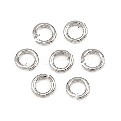 Tarnish Resistant 304 Stainless Steel Open Jump Rings STAS-N015-04-4x0.8mm-1