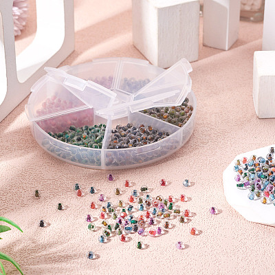 60G 6 Colors Transparent Glass Seed Beads GLAA-TA0003-32-1