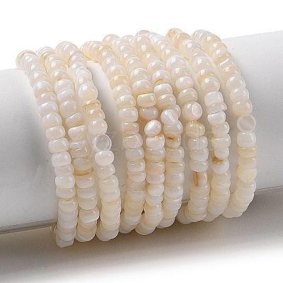 Natural Freshwater Shell Beads Strands X-SHEL-P017-01B-02-1