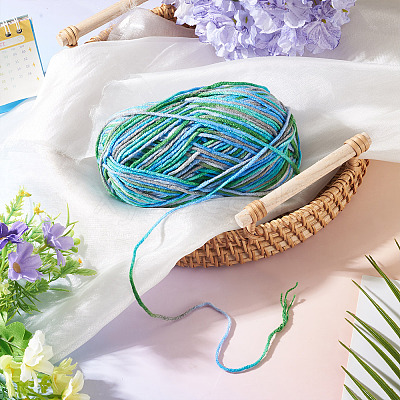 Light Gradient Segment Dyed Polyester Yarn DIY-TADJ0002-005J-1