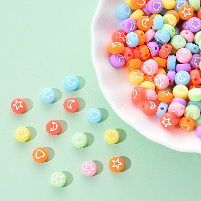 Opaque Acrylic Beads MACR-YW0001-18D-1