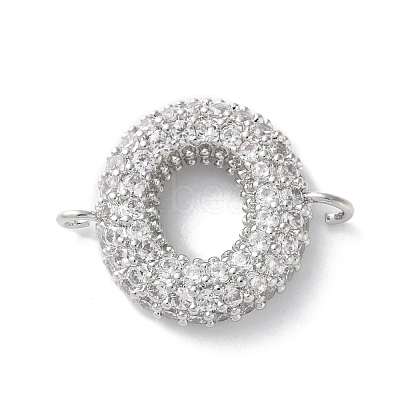 Brass Micro Pave Cubic Zirconia Letter Links KK-I717-04O-P-1