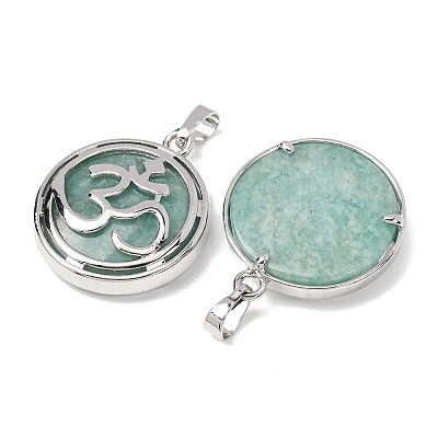 Natural Amazonite Pendants GG-CBA0251-10F-P-1