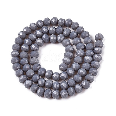 Opaque Solid Color Imitation Jade Glass Beads Strands EGLA-A044-P6mm-D10-1