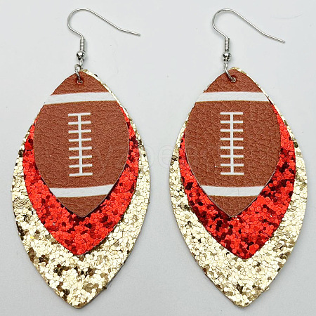 Synthetic Leather Dangle Earrings FS-WG9193E-11-1