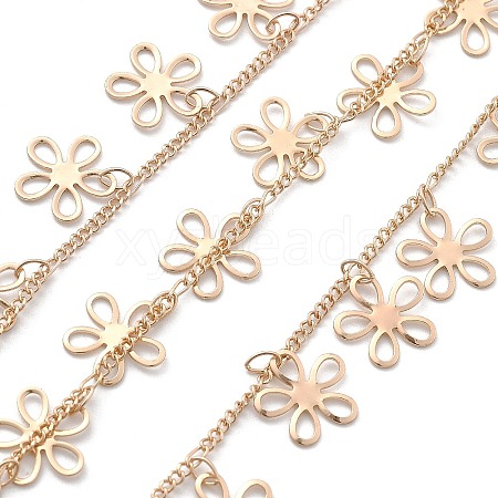 Handmade Brass Flower Chains CHC-L051-01KCG-1