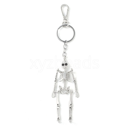 Alloy Pendant Keychain SKUL-PW0002-057P-1