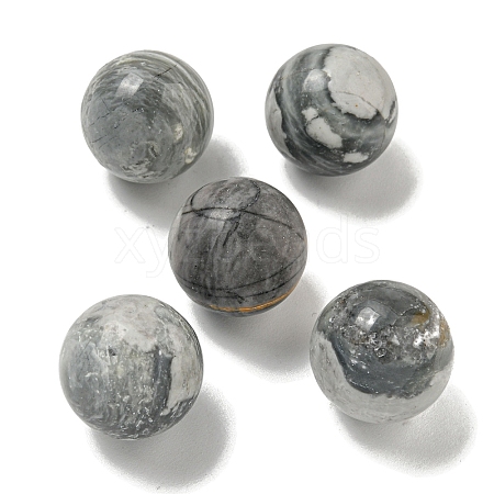 Natural Picasso Jasper Round Ball Figurines Statues for Home Office Desktop Decoration G-P532-02A-23-1