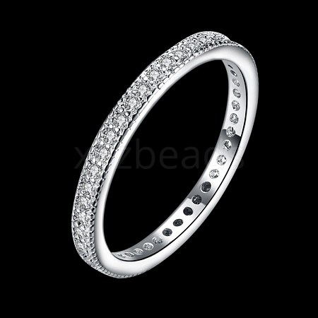 Micro Pave Cubic Zirconia Rings RJEW-BB35163-S-5-1