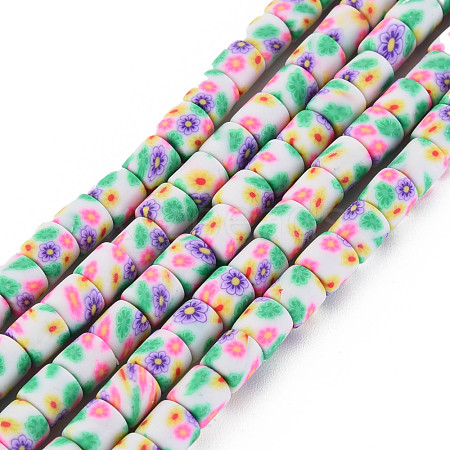 Handmade Polymer Clay Bead Strands CLAY-T020-10C-1