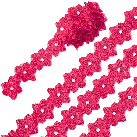 2 Yards Flower Polyester Lace Trim OCOR-CY0001-19B-1