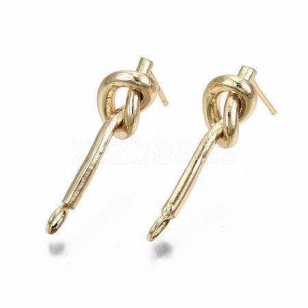 Brass Stud Earring Findings X-KK-S360-009-NF-1