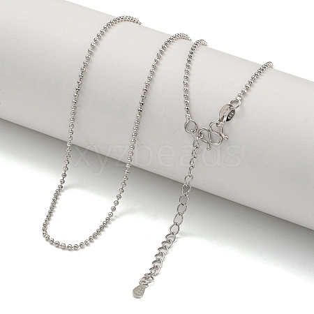 Brass Ball Chain Necklaces for Women NJEW-U011-12P-1