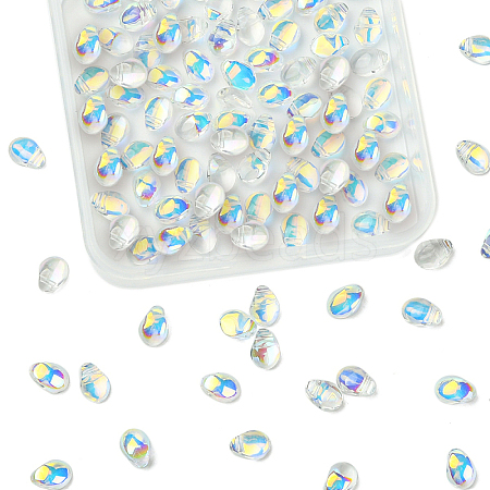 100Pcs Electroplate Glass Beads EGLA-YW0005-27F-1
