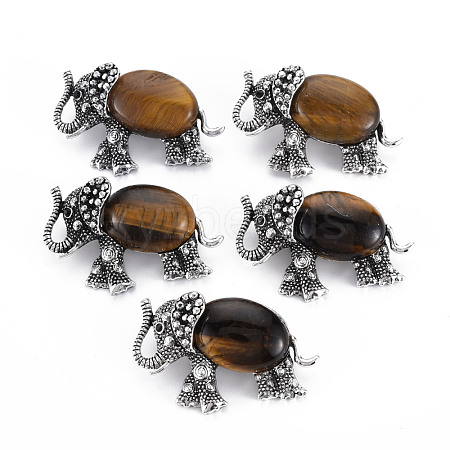 Elephant Alloy Brooch PALLOY-N166-001-B01-RS-1