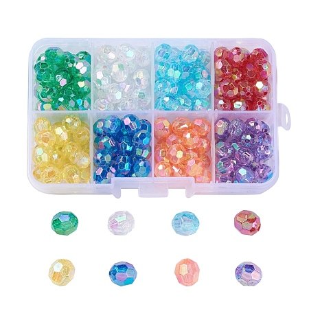 Eco-Friendly Transparent Acrylic Beads TACR-X0001-06-8mm-1