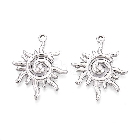 304 Stainless Steel Pendants STAS-T065-07P-1
