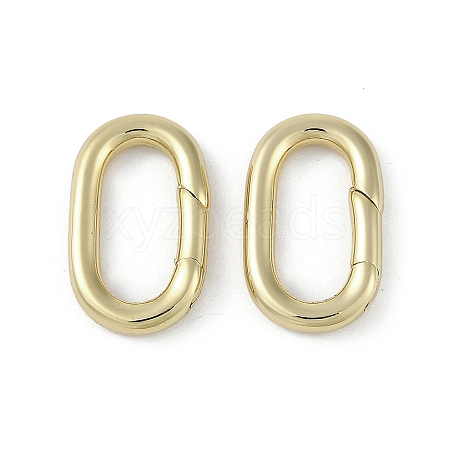 Brass Spring Gate Rings KK-Z078-05G-1