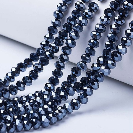 Electroplate Glass Beads Strands LS-EGLA-A034-P1mm-A18-1