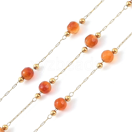 Natural Agate Link Chains CHS-C012-01G-1