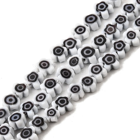 Handmade Millefiori Glass Bead Strands LAMP-J035-4mm-18-1