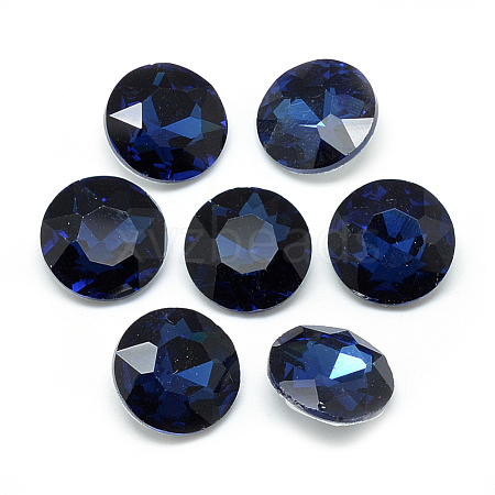 Pointed Back Glass Rhinestone Cabochons RGLA-T029-10mm-14-1