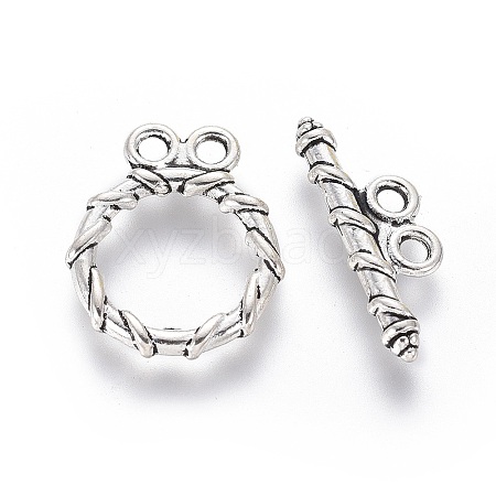 Tibetan Style Alloy Toggle Clasps LS-LF10797Y-1