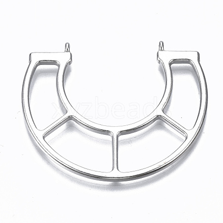 Hollow Alloy Pendant Links TIBE-S314-139P-RS-1