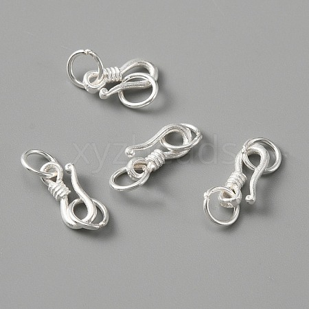 925 Sterling Silver S-Hook Clasps FIND-WH0114-71A-1