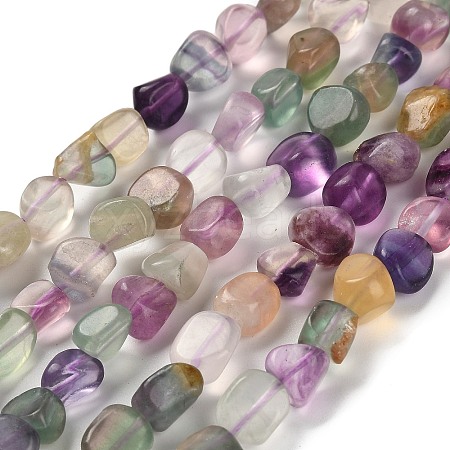 Natural Colorful Fluorite Beads Strands G-P497-01E-10-1