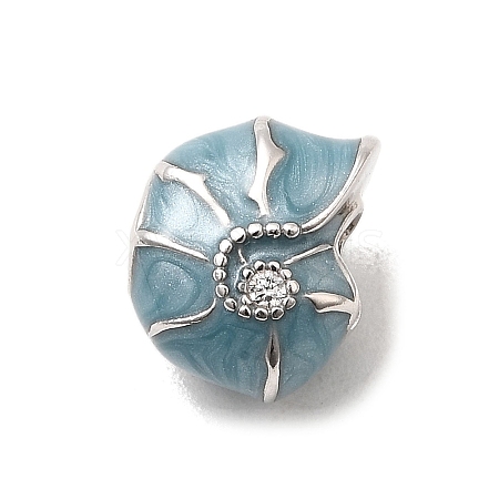 925 Sterling Silver Enamel European Beads STER-Z013-03P-1