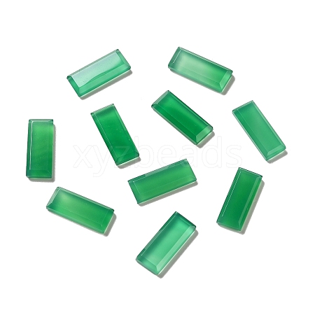 Dyed & Heated Natural Green Onyx Agate Cabochons G-G975-04A-01-1