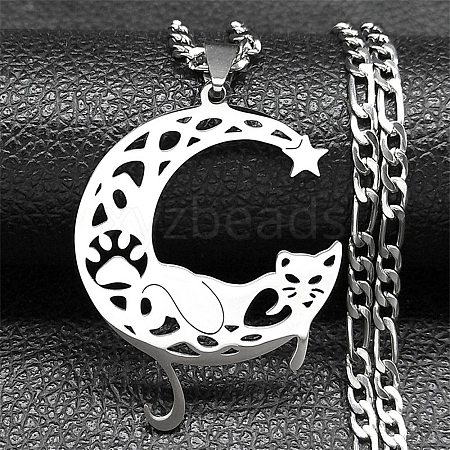 Non-Tarnish 304 Stainless Steel Necklaces NJEW-Q338-07P-1