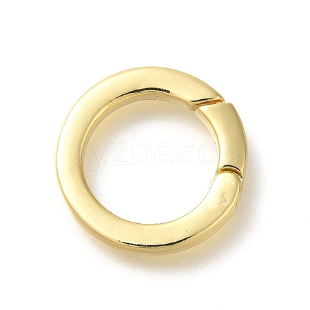 Rack Plating Ring Brass Spring Gate Rings KK-Z086-54G-05-1