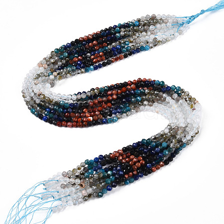 Natural & Synthetic Mixed Gemstone Beads Strands G-D080-A01-01-24-1