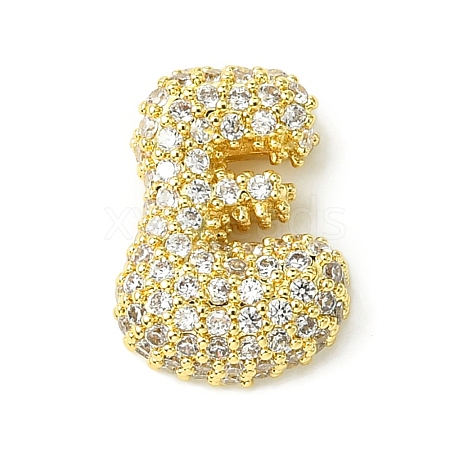 Rack Plating Brass Clear Cubic Zirconia Pendants KK-S378-01G-E-1