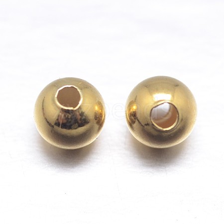 Round 925 Sterling Silver Spacer Beads STER-M103-04-4mm-G-1