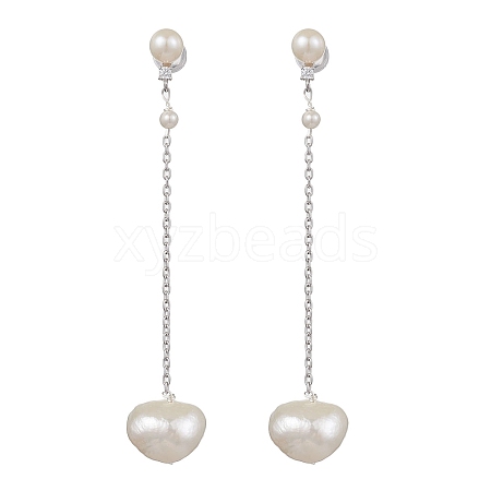 Natural Pearl Ear Studs EJEW-P286-14P-1