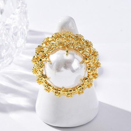 Brass Cuff Rings for Women RJEW-Q009-10G-1