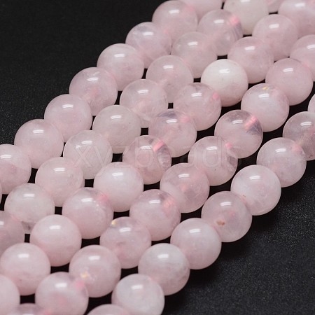 Natural Madagascar Rose Quartz Beads Strands G-K285-33-8mm-01-1