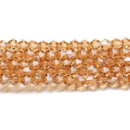 Transparent Electroplate Glass Beads Strands LS-GLAA-F029-3mm-C18-1