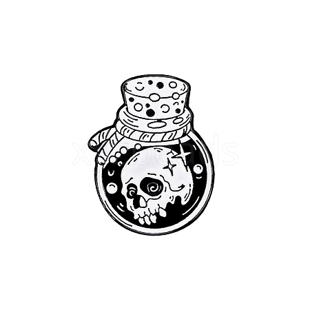 Halloween Theme Skull Alloy Enamel Pins PW-WG15478-03-1