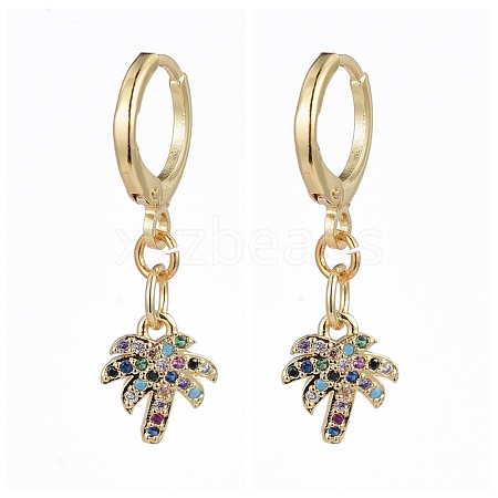 Brass Huggie Hoop Earrings EJEW-JE04187-04-1
