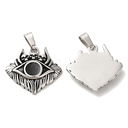 304 Stainless Steel Enamel Pendants STAS-A080-27AS-1