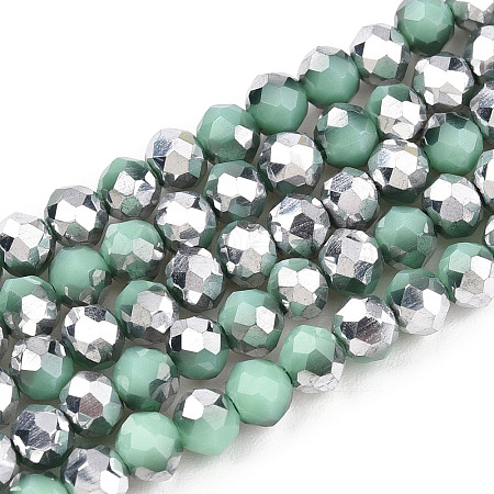 Electroplate Opaque Glass Beads Strands LS-EGLA-A034-P4mm-M13A-1
